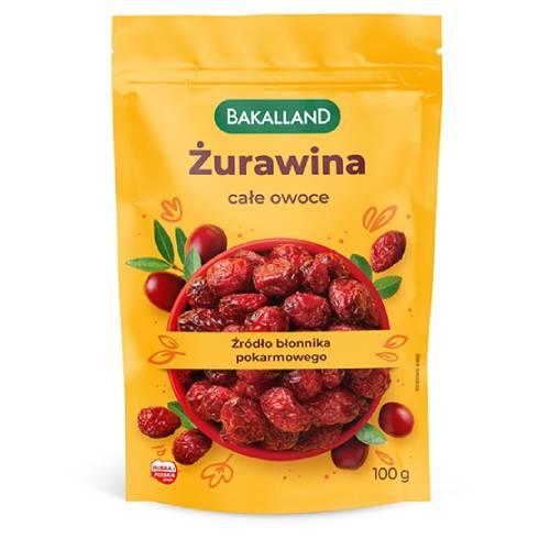 Miniaturka artykułu - Bakalland Żurawina całe owoce, 100 g 