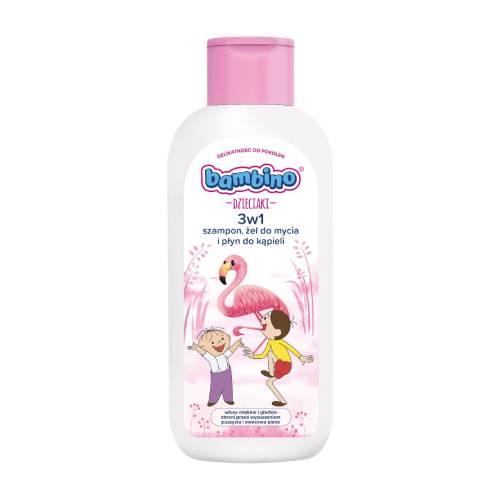 Bambino Dzieciaki 3w1 Szampon żel pod prysznic i płyn do kąpieli Flaming, 400 ml