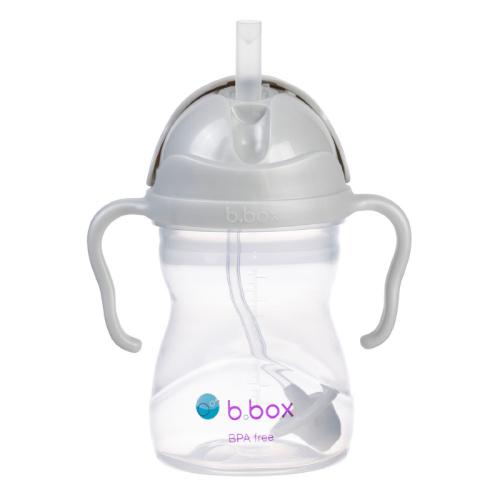 Miniaturka artykułu - B.BOX Bidon ze słomką szary, 240ml