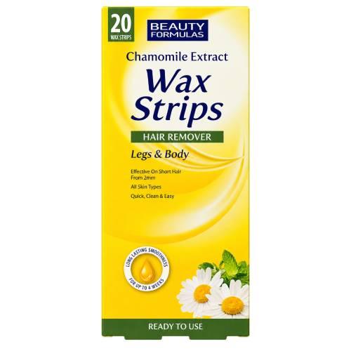 Miniaturka artykułu - Beauty Formulas Wax Strips Plastry do depilacji z olejkiem arganowym, 20 szt.