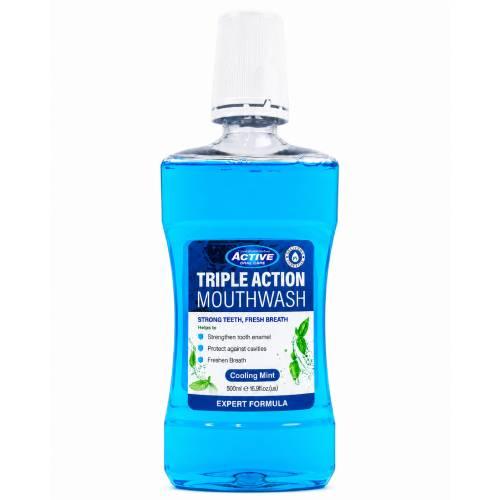 Miniaturka artykułu - Beauty Formulas Triple Action Płyn do płukania jamy ustnej, 500 ml
