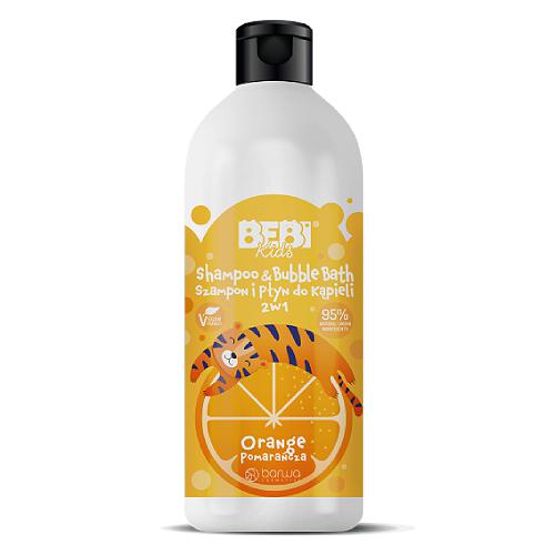 BEBI KIDS Szampon i płyn do kąpieli Pomarańcza, 500ml dla dzieci od 1. roku życia