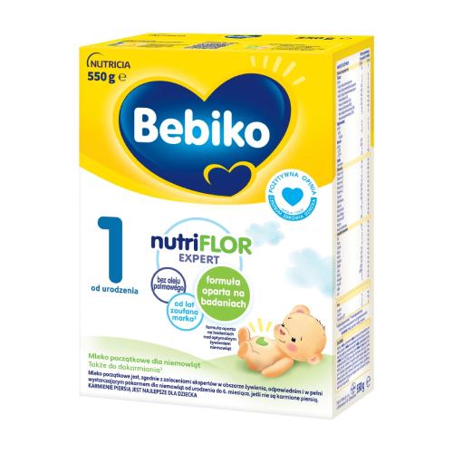 Miniaturka artykułu - Bebiko 1 NutriFlor Expert Mleko początkowe dla niemowląt od urodzenia, 550 g