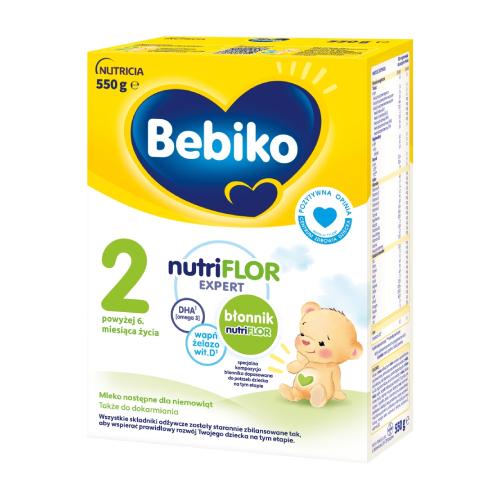 Miniaturka artykułu - Bebiko 2 NutriFlor Expert Mleko następne dla niemowląt powyżej 6. miesiąca życia, 550 g