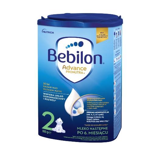 Miniaturka artykułu - Bebilon 2 Pronutra+ Mleko następne w proszku dla niemowląt po 6. miesiącu, 800g