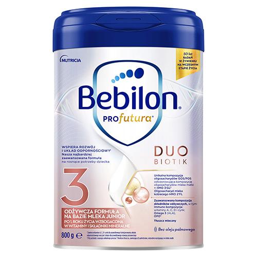 Miniaturka artykułu - Bebilon Profutura Duobiotik 3 Mleko modyfikowane po 1. roku, 800g  WGNIECONA PUSZKA