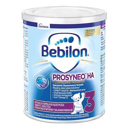 Miniaturka artykułu - Bebilon Prosyneo HA 3 Junior Odżywcza formuła na bazie mleka po 1. roku, 400 g