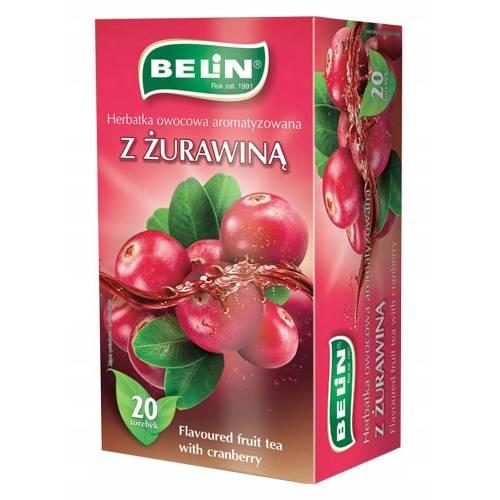 Miniaturka artykułu - BELIN Herbata owocowa z żurawiną - 20 torebek