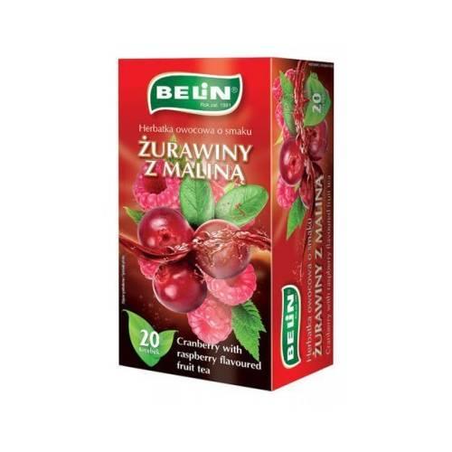 Miniaturka artykułu - BELIN Herbata żurawina i malina, 20 torebek