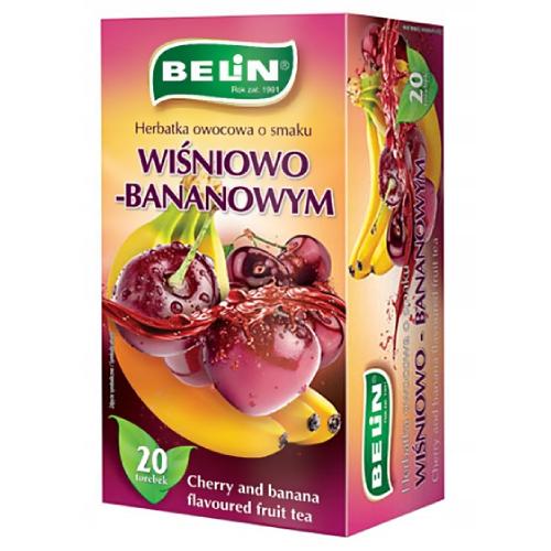 Miniaturka artykułu - Belin Herbata owocowa o smaku wiśniowo-bananowym, 20 x 2 g