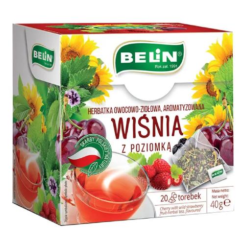 Miniaturka artykułu - BELIN Wiśnia z poziomką, 20 torebek
