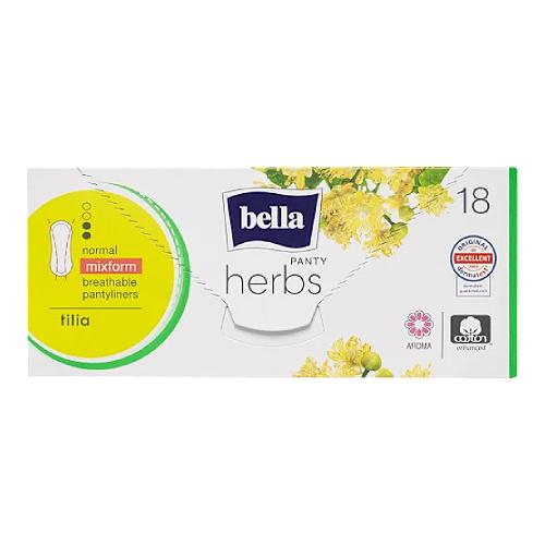Miniaturka artykułu - BELLA Herbs Wkładki higieniczne z kwiatem lipy Normal, 18 szt.