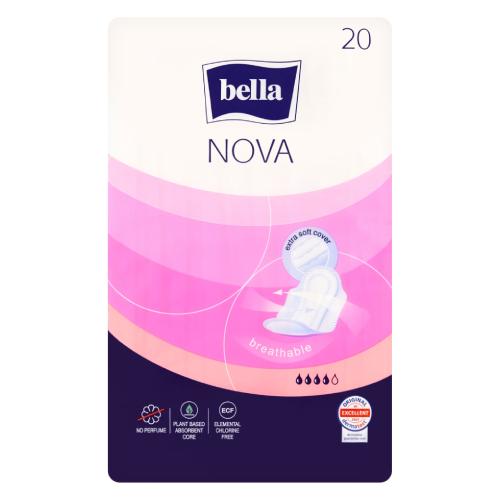 Miniaturka artykułu - BELLA NOVA Podpaski higieniczne ze skrzydełkami, 20 sztuk