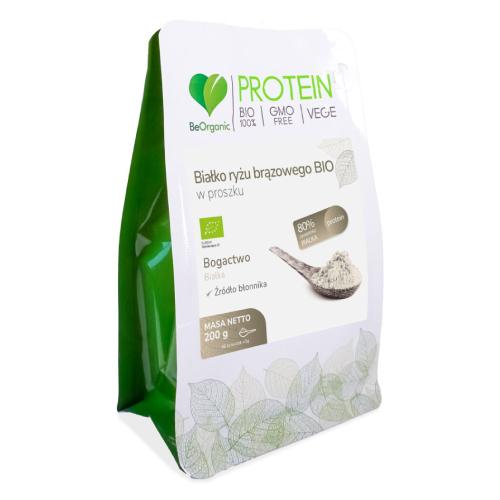Miniaturka artykułu - BeOrganic Białko ryżu brązowego BIO w proszku, 200 g