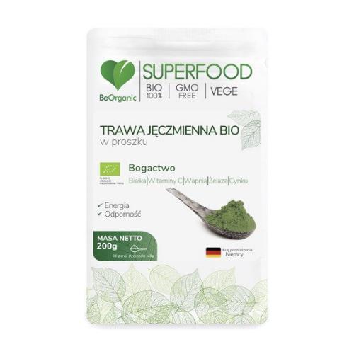 Miniaturka artykułu - BeOrganic Trawa jęczmienna BIO, 200g