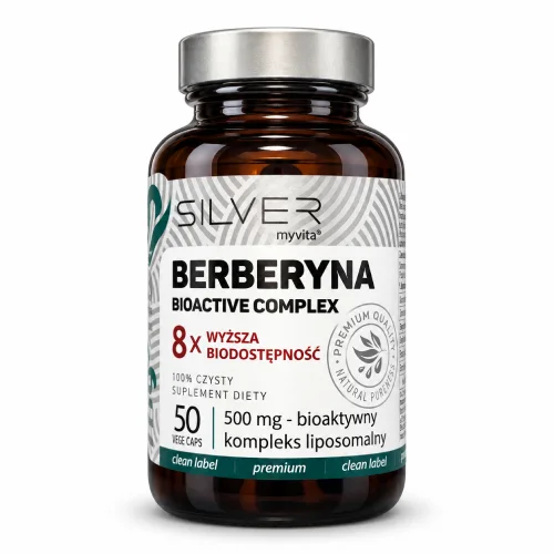Miniaturka artykułu - Silver MyVita Berberyna Bioactive Complex 500 mg Kompleks liposomalny, 50 kaps.