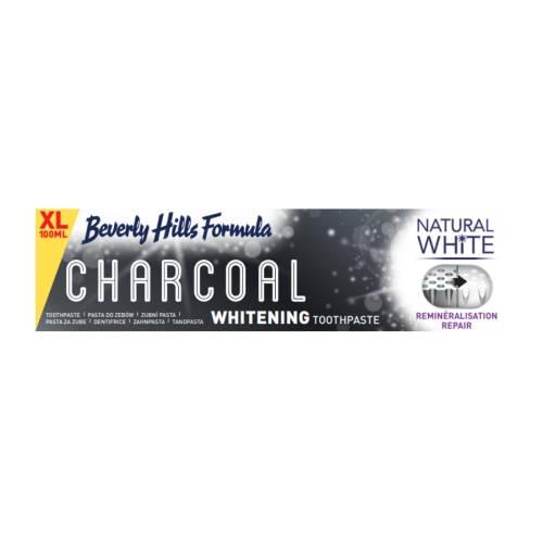 Miniaturka artykułu - BEVERLY HILLS FORMULA Natural White Charcoal Whitening Pasta do zęb&oacute;w, 100 ml