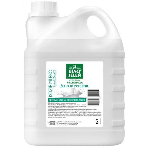 Miniaturka artykułu - Biały Jeleń Żel pod prysznic Kozie Mleko zapas, 2 L