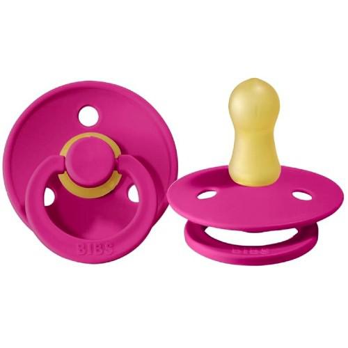 Miniaturka artykułu - BIBS smoczek uspokajający RASPBERRY rozmiar S - 0m, kauczukowy