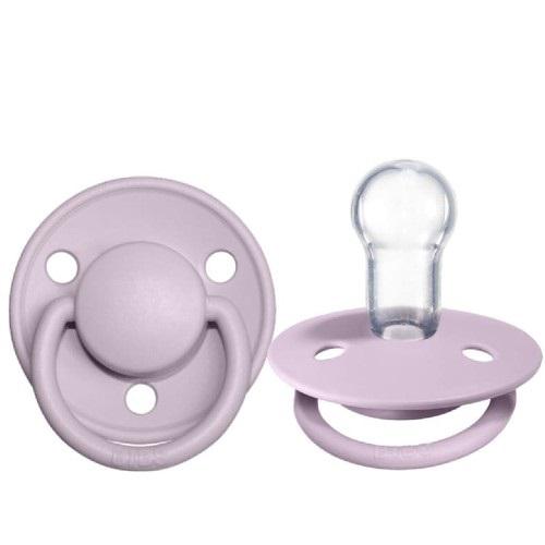 Miniaturka artykułu - BIBS smoczek uspokajający DE LUX ONE SIZE 0-36m DUSKY LILAC, silikonowy