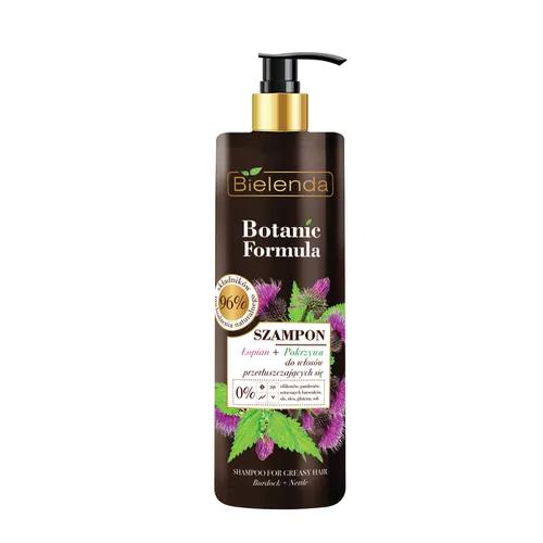 Miniaturka artykułu - BIELENDA Botanic Formula  Szampon do włos&oacute;w przetłuszczających się Łopian + Pokrzywa, 400ml