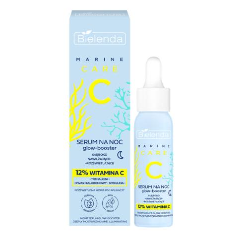 Miniaturka artykułu - BIELENDA Marine Care C Serum-glow -booster głęboko nawilżająco - rozświetlające na noc, 30ml&nbsp;