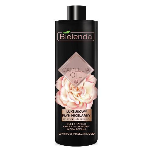 Miniaturka artykułu - Bielenda Camellia Oil Luksusowy płyn micelarny do mycia i demakijażu twarzy, 500ml