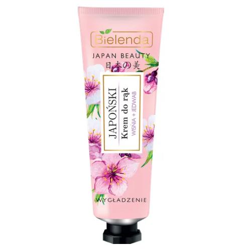 Miniaturka artykułu - BIELENDA JAPAN BEAUTY Japoński krem do rąk Wiśnia + Jedwab, 50 ml