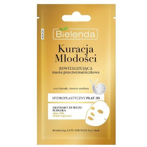 Miniaturka artykułu - BIELENDA Kuracja Młodości Rewitalizująca maska przeciwzmarszczkowa w płacie, 1 sztuka