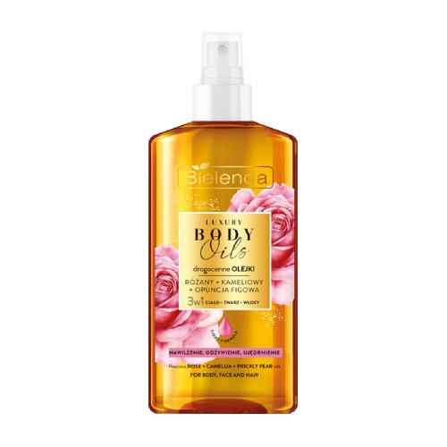 Miniaturka artykułu - BIELENDA Luxury Body Oils olejek do ciała 3w1 drogocenne olejki: r&oacute;żany, kameliowy, opuncja figowa, 150ml