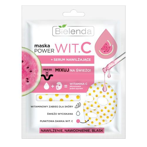 Miniaturka artykułu - BIELENDA Maska POWER WIT.C + Serum nawilżające, 22 ml