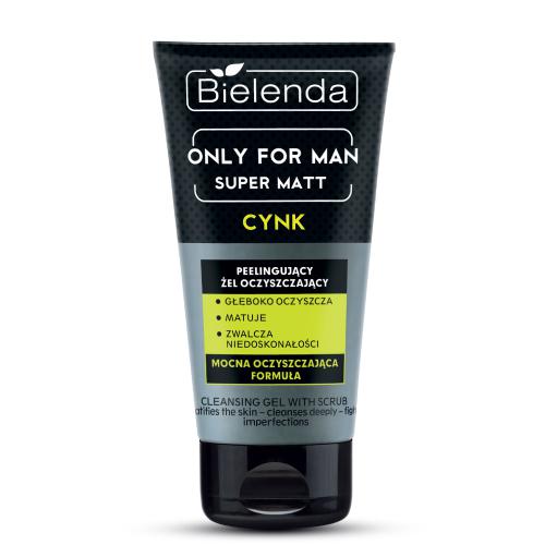 Miniaturka artykułu - BIELENDA Only for Man Super Matt Peelingujący żel oczyszczający, 150ml