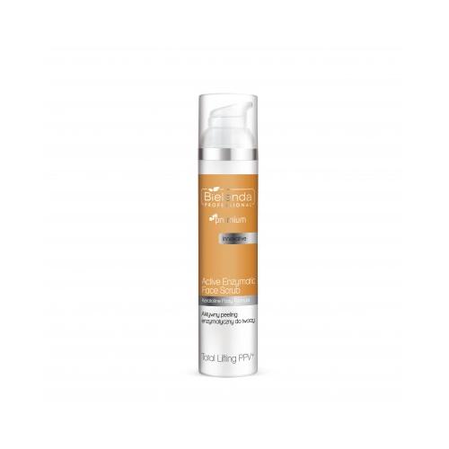 Miniaturka artykułu - BIELENDA PROFESSIONAL Aktywny peeling enzymatyczny do twarzy Total Lifting PPV+ 100g