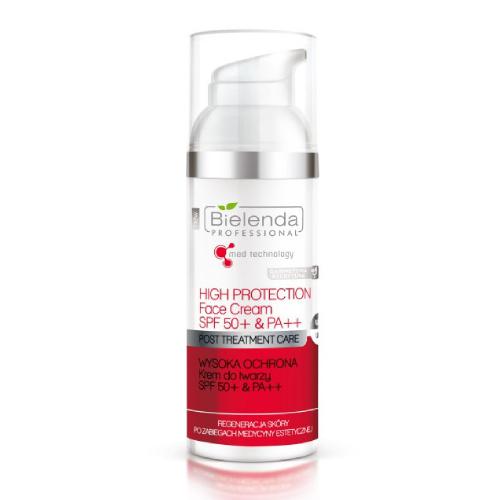 Miniaturka artykułu - BIELENDA Professional Krem wysoka ochrona do twarzy po zabiegach SPF 50, 50ml
