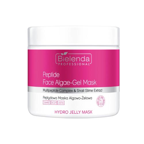 Miniaturka artykułu -  BIELENDA PROFESSIONAL HYDRO JELLY MASK Przeciwzmarszczkowa maska algowo-żelowa z peptydami i śluzem ślimaka, 190g