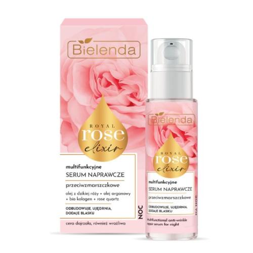 Miniaturka artykułu - BIELENDA ROYAL ROSE ELIXIR Multifunkcyjne przeciwzmarszczkowe serum naprawcze, 30ml