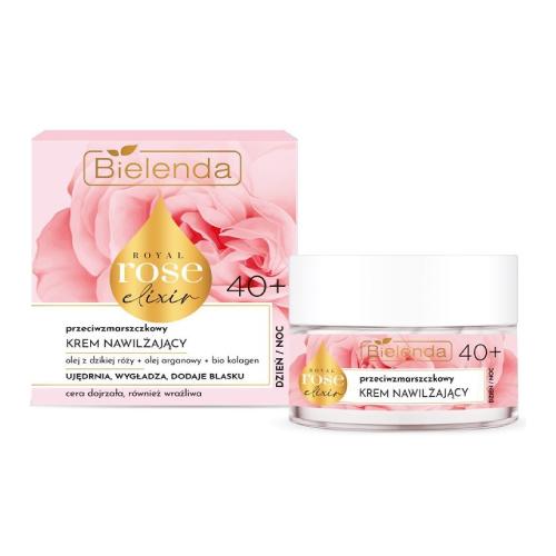 Miniaturka artykułu - BIELENDA ROYAL ROSE ELIXIR 40+ Przeciwzmarszczkowy krem nawilżający dzień noc, 50ml