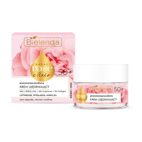 Miniaturka artykułu - BIELENDA ROYAL ROSE ELIXIR Przeciwzmarszczkowy krem ujędrniający 50+, 50ml