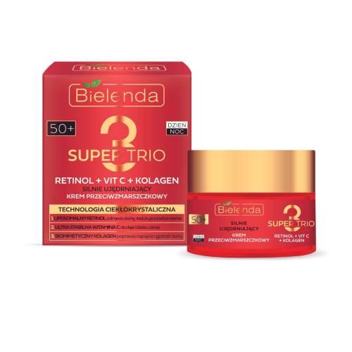 BIELENDA Super Trio 50+ Krem przeciwzmarszczkowy na dzień i noc Silnie ujędrniający, 50ml