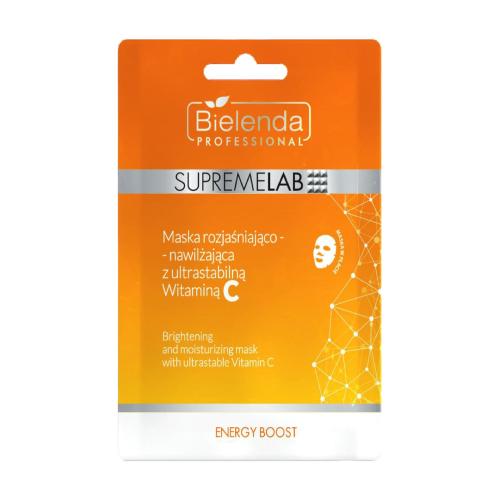 Miniaturka artykułu - BIELENDA PROFESSIONAL SUPREMELAB Energy Boost Maska Rozjaśniająco - Nawilżająca z Ultrastabilną Witaminą C, 1szt.