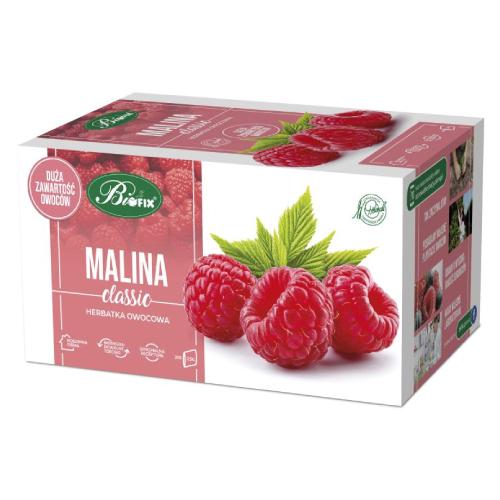 Miniaturka artykułu - BiFix Classic Herbatka owocowa Malina, 20x2,5g