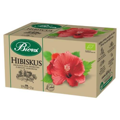 Miniaturka artykułu - BiFix Ekologiczna herbata z hibiskusa, 25x2g