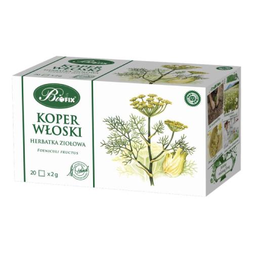 Miniaturka artykułu - BiFix Herbatka ziołowa ekspresowa Koper Włoski, 20 x 2g