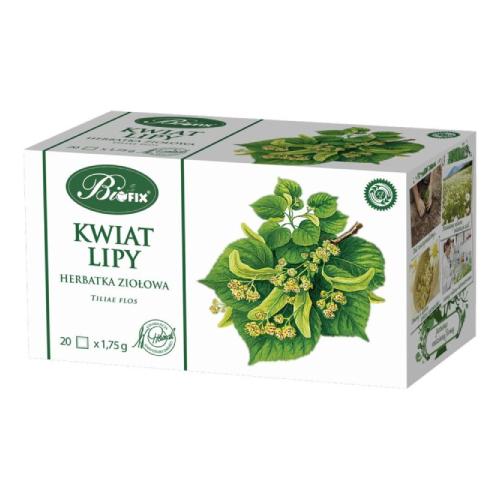 Miniaturka artykułu - BiFix Herbatka ziołowa ekspresowa Kwiat Lipy, 20 x 1,75g