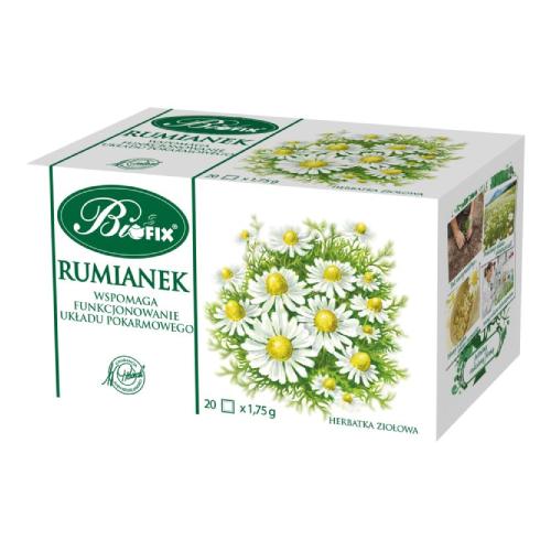 Miniaturka artykułu - BiFix Herbatka ziołowa ekspresowa Rumianek, 20 x 1,75g