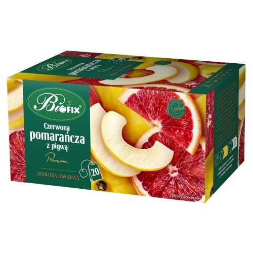 Miniaturka artykułu - BiFix Herbata owocowa Czerwona pomarańcza z pigwą, 20x2g
