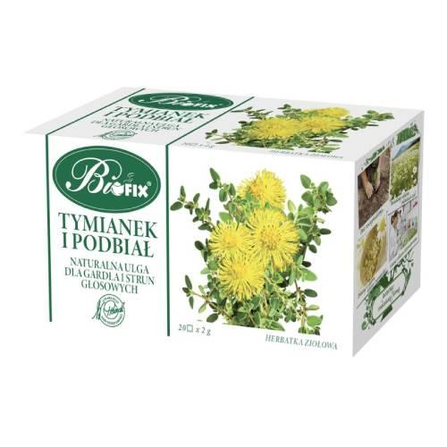 BiFix Tymianek i Podbiał Herbatka ziołowa, 20 sasz x 2 g