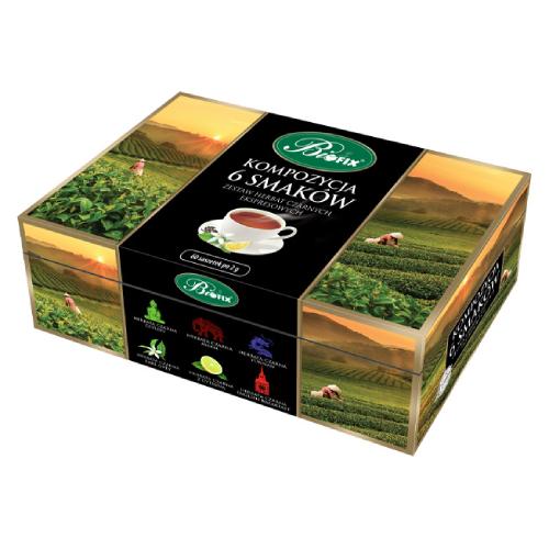Miniaturka artykułu - BiFix Zestaw herbat czarnych ekspresowych Kompozycja 6 smak&oacute;w, 60x2g
