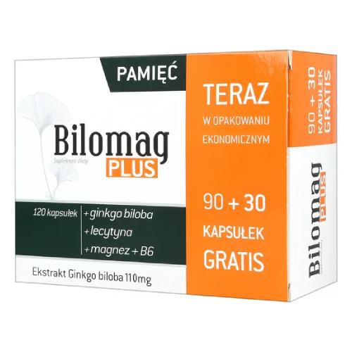 Miniaturka artykułu - BILOMAG Plus - 120 (90+30) kapsułek 
