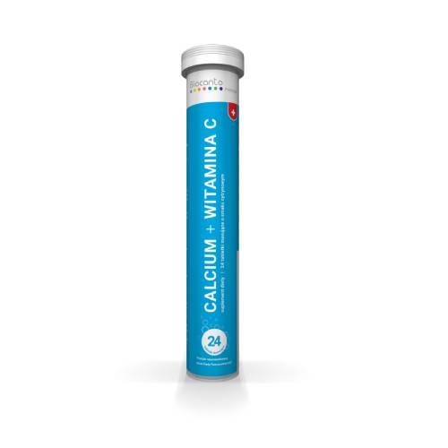 Miniaturka artykułu - BIOCANTO Calcium 300mg + Witamina C 60mg, 24tabl. musujące
